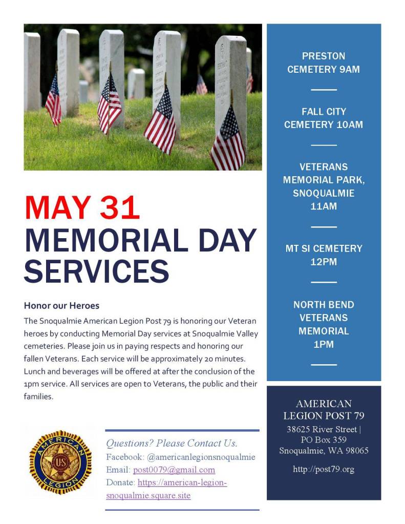 Provided by American Legion Renton-Pickering Post 79.