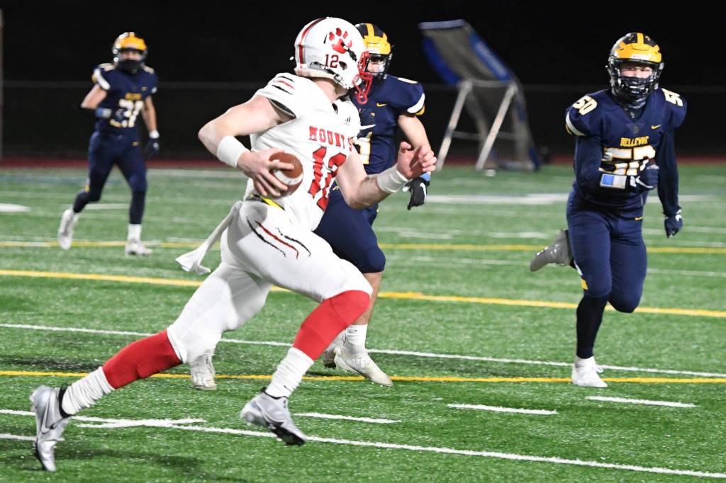Mt. Si senior quarterback Clay Millen, shown in a game March 12, will play college football at the University of Nevada. Photo courtesy of Calder Productions