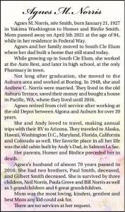 Agnes M. Norris | Obituary
