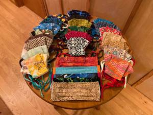 Masks on a table. (File photo)