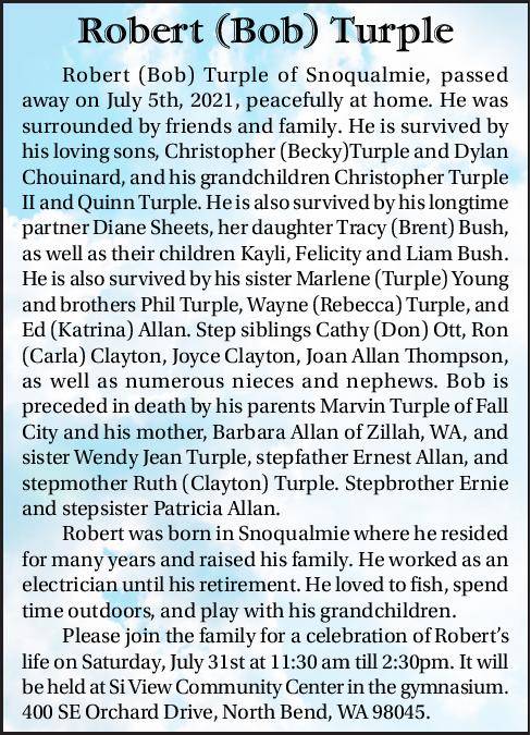 Robert (Bob) Turple | Obituary