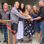 Sno-Valley Chamber CEO Kelly Coughlin; Lucas Haines, Volition Brewing owner and current President of the North Bend Downtown Foundation; North Bend Mayor Rob McFarland; Rob and Laurie Wesorick; Celeste Coxen; Wendy and Chris Stone. For information on this new venue, contact Chris Stone at chris@pearlandstonewine.com.