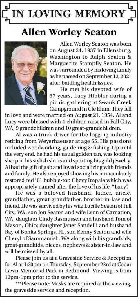 Allen Worley Seaton | Obituary