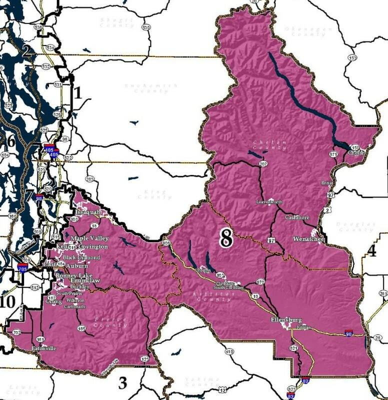 Map of current 8th Congressional District. Courtesy photo