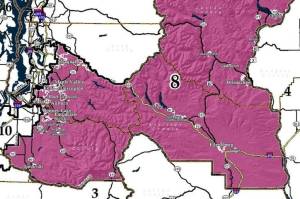 Map of current 8th Congressional District. Courtesy photo