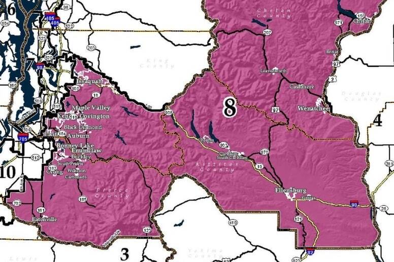 Map of current 8th Congressional District. Courtesy photo