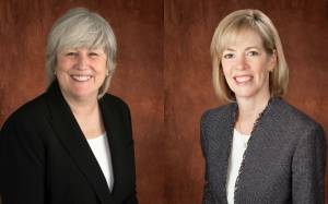 Snoqualmie City Councilmembers and mayoral candidates Peggy Shepard (left) and Katherine Ross. Courtesy photo.