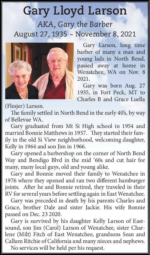 Gary Lloyd Larson | Obituary