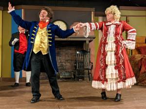 Performers at North Bends Valley Center Stage rehearse A Christmas Carol. Photo by Conor Wilson/Valley Record