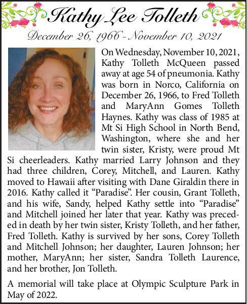 Kathy Lee Tolleth | Obituary
