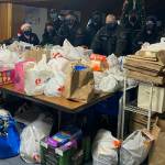 The Snoqualmie Fire and Police Department participated in the second annual Santa Parade and Food Drive to benefit the Helping Hands Ministry Backpack Program. The group provided food for over 200 kids who face food insecurity and provided gifts to 262 kids in the Valley. Courtesy photo.