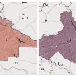 Maps of the new 5th and 12th legislative districts.