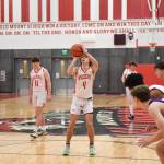 Sophomore Trevor Hennig shoots a free throw. Photo courtesy of Calder Productions.