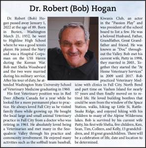 Dr. Robert (Bob) Hogan | Obituary