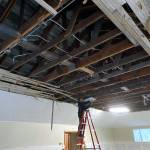 Valley Center Stage raises the ceiling during renovations at at Sallal Grange. Photo Courtesy of Valley Center Stage.