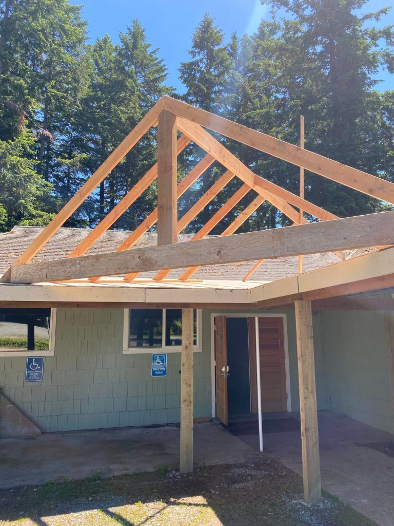 Outside construction at Sallal Grange. Photo courtesy of Valley Center Stage.