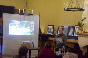 Northwest Railway Museum Executive Director, Richard Anderson, gives a presentation about the museums history, impact on local tourism and economic growth at a SnoValley Chamber of Commerce Luncheon on Feb. 23. Photo Conor Wilson/Valley Record.