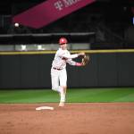 Photo courtesy of Calder Productions. Junior Parker Norah fields a grounder in a 1-1 tie against Eastside Catholic on March 19.