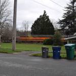 Site of a potential three-story mixed use building along Maple Avenue in Snoqualmie viewed from City Hall. Photo by Conor Wilson/Valley Record