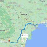 Map showing how the family reached Bucharest. Courtesy of Sergey Polyakov.