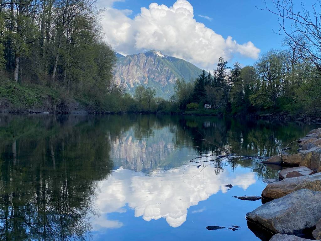 The Snoqualmie River near Park Avenue in Snoqualmie. Photo William Shaw/Valley Record.