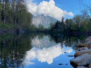 The Snoqualmie River near Park Avenue in Snoqualmie. Photo William Shaw/Valley Record.
