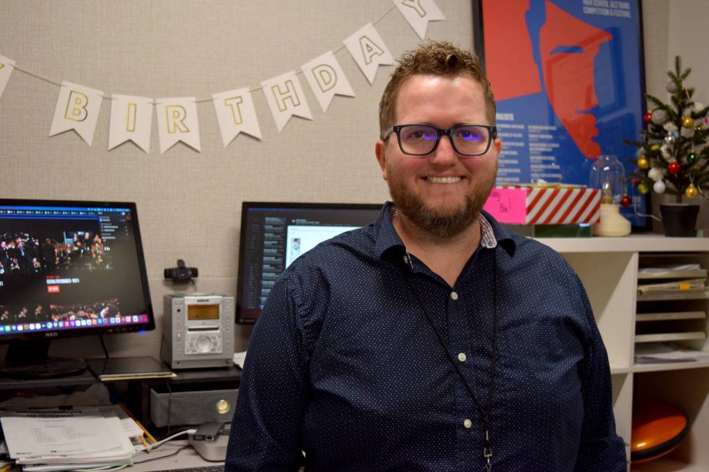 Bill Leather, band director for Mount Si High Schools Jazz Band. Photo Conor Wilson Valley Record.
