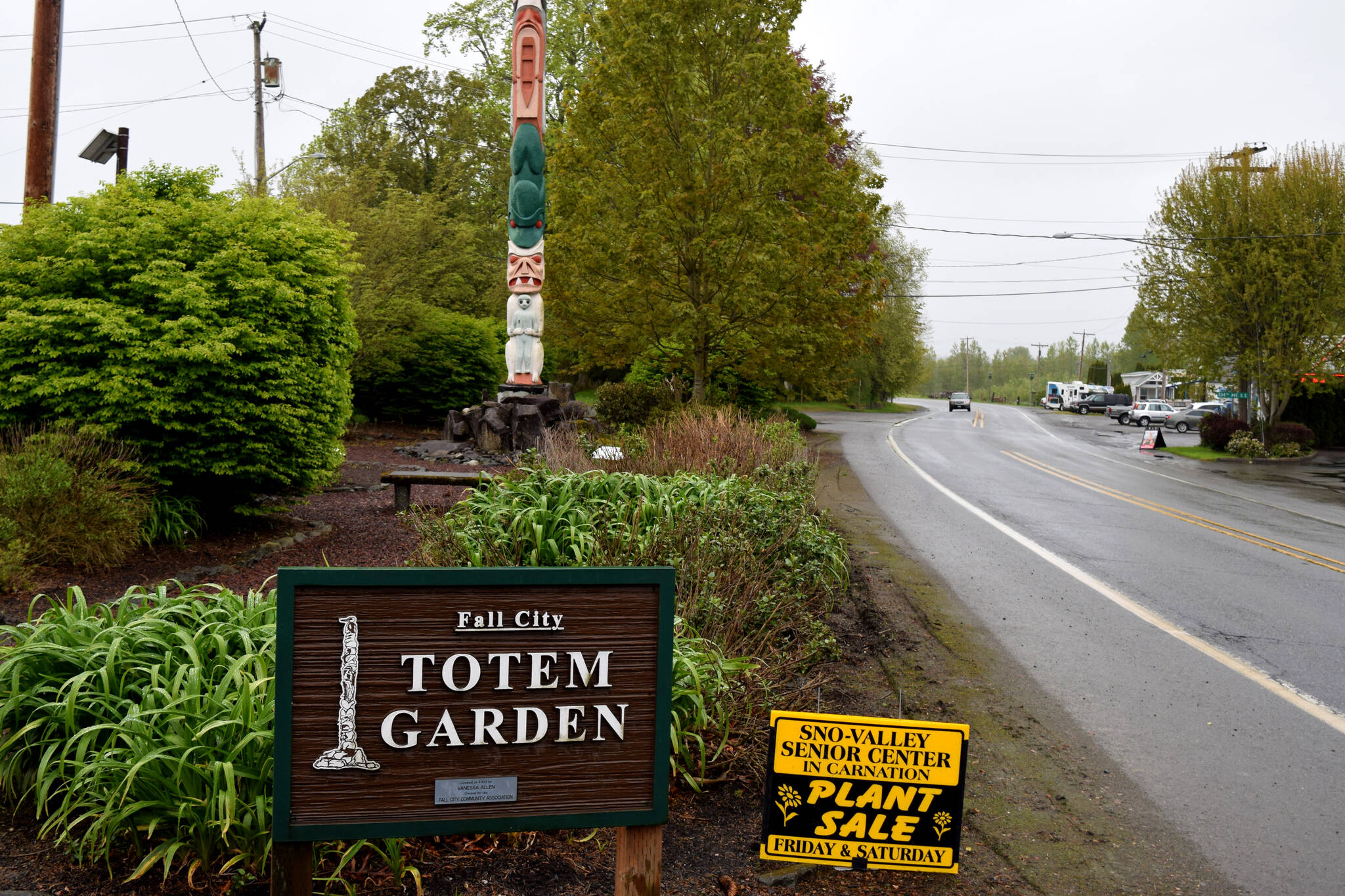 Conor Wilson / Valley Record
The Fall City Totem Pole sits in the Totem Garden, property owned by the Fall City Community Association.
