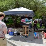 Fall City Artist Roy Rand, steps back from his painting. Find more of Rands work at rrillustration.net.