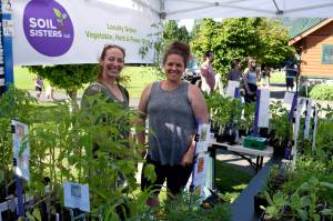 Fall City's Soil Sisters pose at the North Bend Farmers Market on June 23. All photos by Conor Wilson/Valley Record.