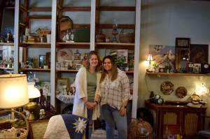 Conor Wilson / Valley Record 
Jessica Derouchie (L) and Natali Branwell are the new owners of Wild Hare Antiques in downtown Snoqualmie.