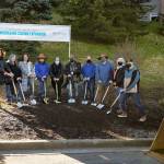 Snoqualmie Tribal Chairman Robert de los Angeles and members of the Snoqualmie Tribal Council celebrate plans for a new 210-room hotel on their reservation in June. File photo courtesy of the Snoqualmie Tribe