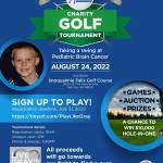Poster for Play Gray's Way golf tournament on Aug. 24. Courtesy image.
