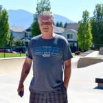 Conor Wilson / Valley Record 
Longtime Snoqualmie Parks Department employee Larry White stands in front of the skate park he helped bring to fruition.