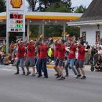 A group of dancers from Ignite Dance & Yoga perform on North Bend Way during the Festival at Mt. Si Grand Parade on Aug. 13. Photo Conor Wilson/Valley Record.