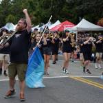 Members of the Mount Si High School Band march along Railroad Avenue. Photo Conor Wilson/Valley Record.