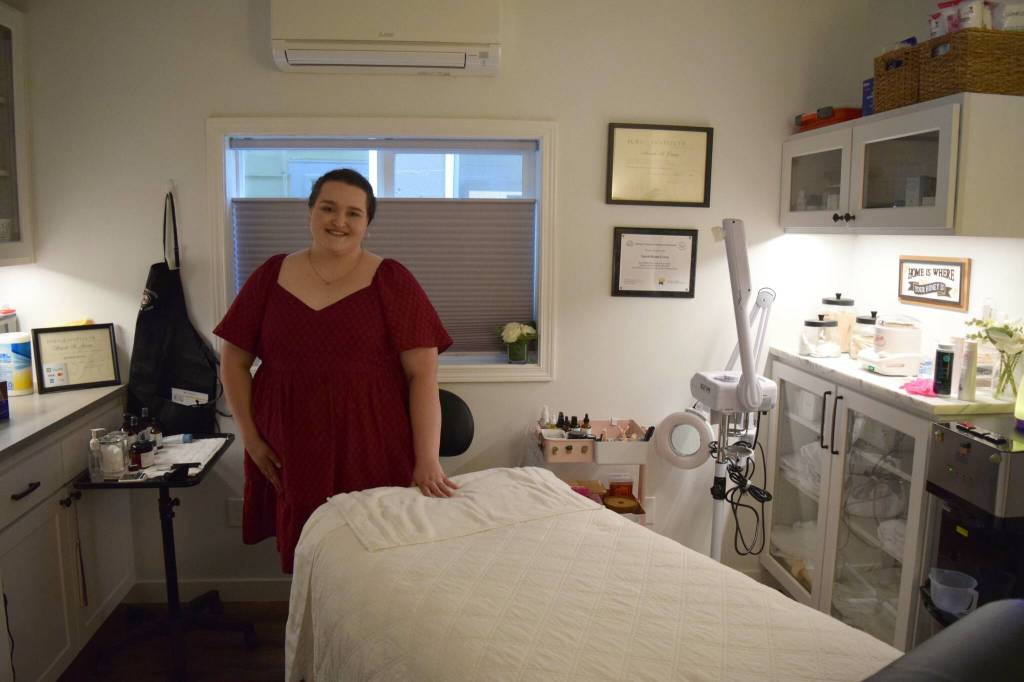 Photo by Conor Wilson/Valley Record
Sarah Green poses in her home studio at Sweet Honey Esthetics.