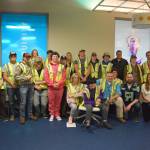 Mount Si CTE students pose for a group photo at Technical Glass Products in Snoqualmie. Photo Conor Wilson/Valley Record.