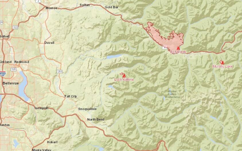 A map of active wildfires in Washington. Image courtesy of The Northwest Interagency Coordination Center.