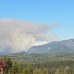 Smoke from the Loch Katrine Fire seen from Snoqualmie Ridge. Photo courtesy of Calder Productions.