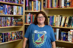 Christa Charter, owner of Bear and Bee Used Books, stands inside her shop on Oct. 20. Photos Conor Wilson/Valley Record.