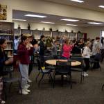 Conor Wilson / Valley Record.
Chief Kanim Middle School students dance during a presentation by German exchange students.