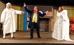 Performers at North Bend's Valley Center Stage rehearse "A Christmas Carol." Photo by Conor Wilson/Valley Record