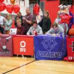 Photo Courtesy of the Snoqualmie Valley School District
Twelve Mount Si High School student-athletes sign National Letters of Intent or signing forms to play collegiate sports at ceremony on Nov. 17.