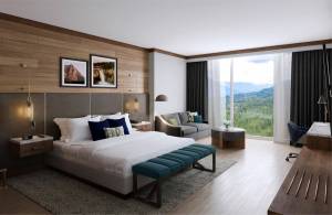 Photo courtesy of the Snoqualmie Casino.
Rendering of a room at the Snoqualmie Casinos new hotel.