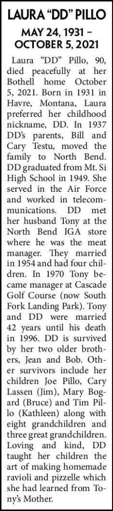 Laura "DD" Pillo | Obituary