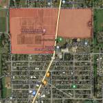 A map of Carnation with the Harvold Trust Property outlined in red.