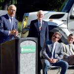Gov. Jay Inslee speaks at the I-90/State Route 18 interchange ceremony last fall. File photo by Conor Wilson/Valley Record