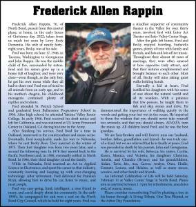 Fredrick Allen Rappin | Obituary