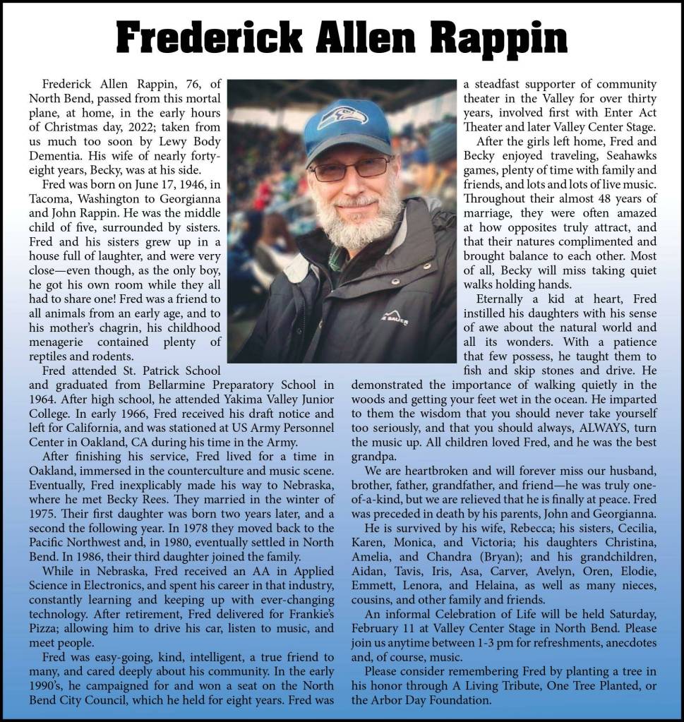 Fredrick Allen Rappin | Obituary